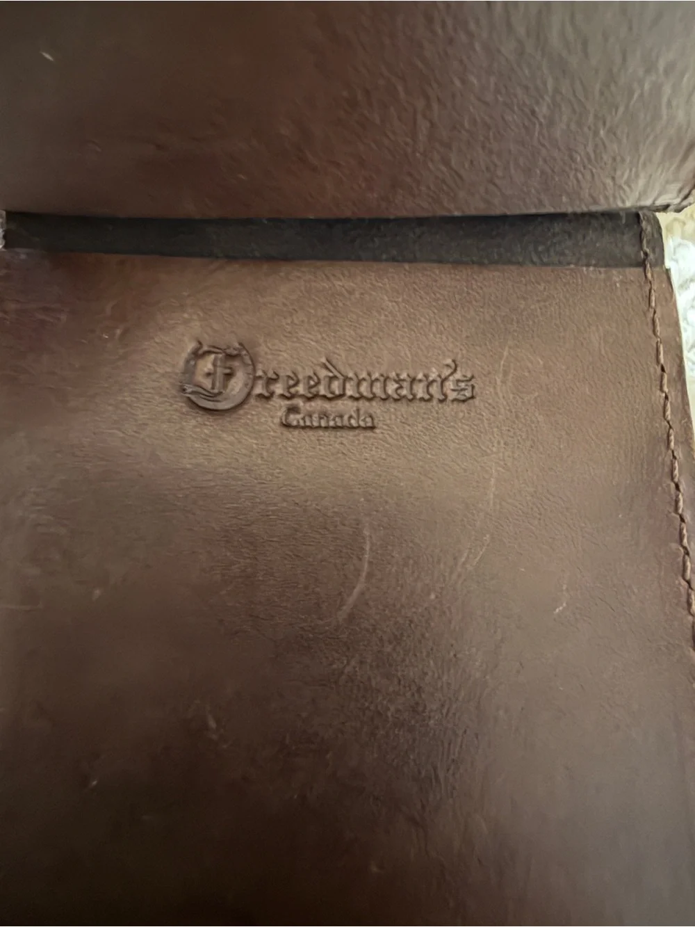 Freedman’s Men's Leather Money Clip Card Holder - Dark Brown